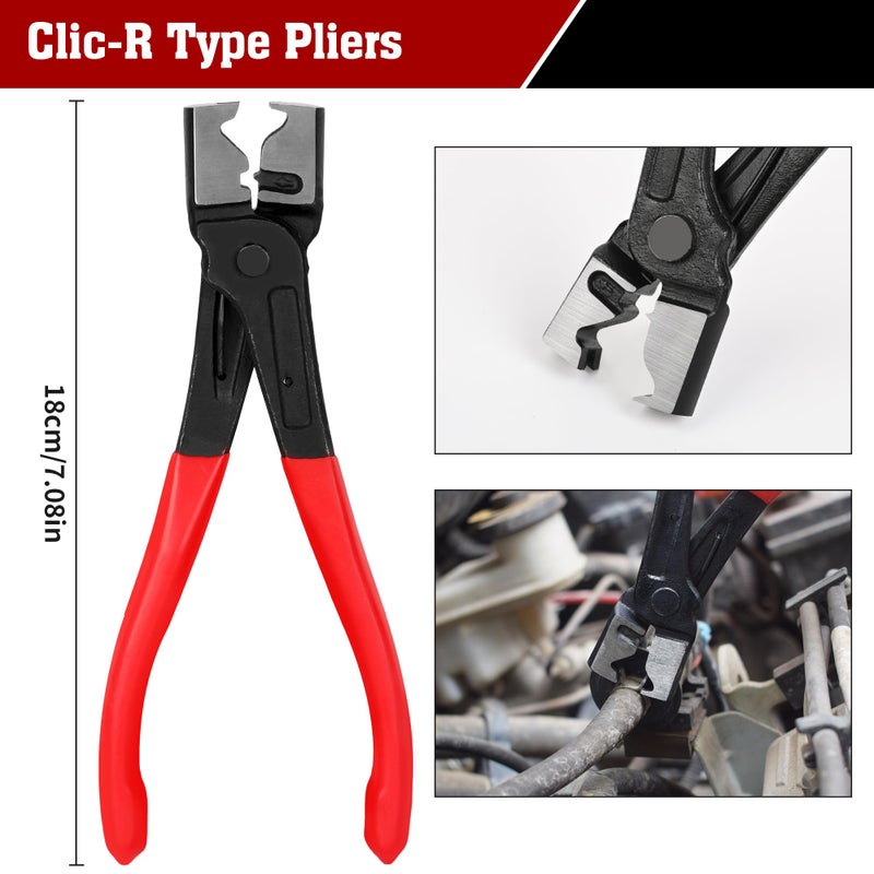 TOOLEAGUE 5Pcs Joint CV Boot Clamp Pliers Set Hose Clamp and Clic-R Type Pliers Auto Trim Removal Tool with Storage Bag for Car ATV UTV - Image 2